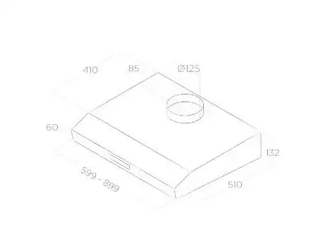 Elika Flat Hood, 350m3/h, 90 cm, Stainless steel - KREA ST IX F/90