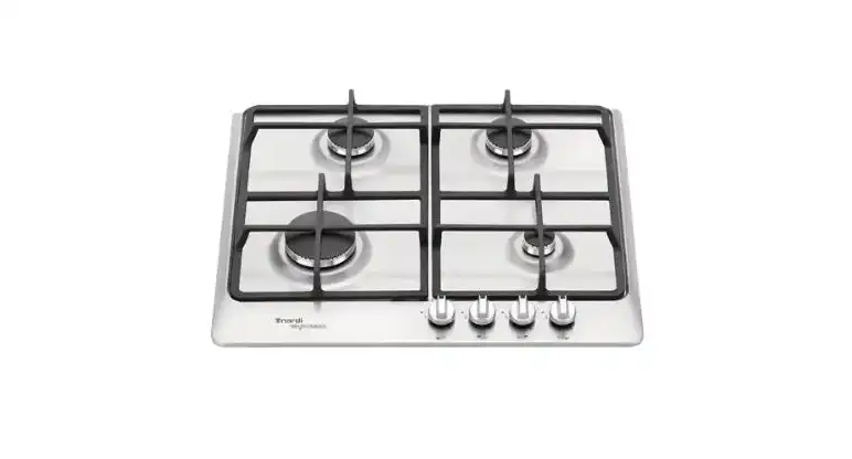 Bundle of Nardi Built-in Hob, 4 Gas Burners, 60 cm, Stainless - VG 40 AVX + Built-In Oven, Gas, 67 Liters, 2 Fans, 60 cm, Black - FGX08XN