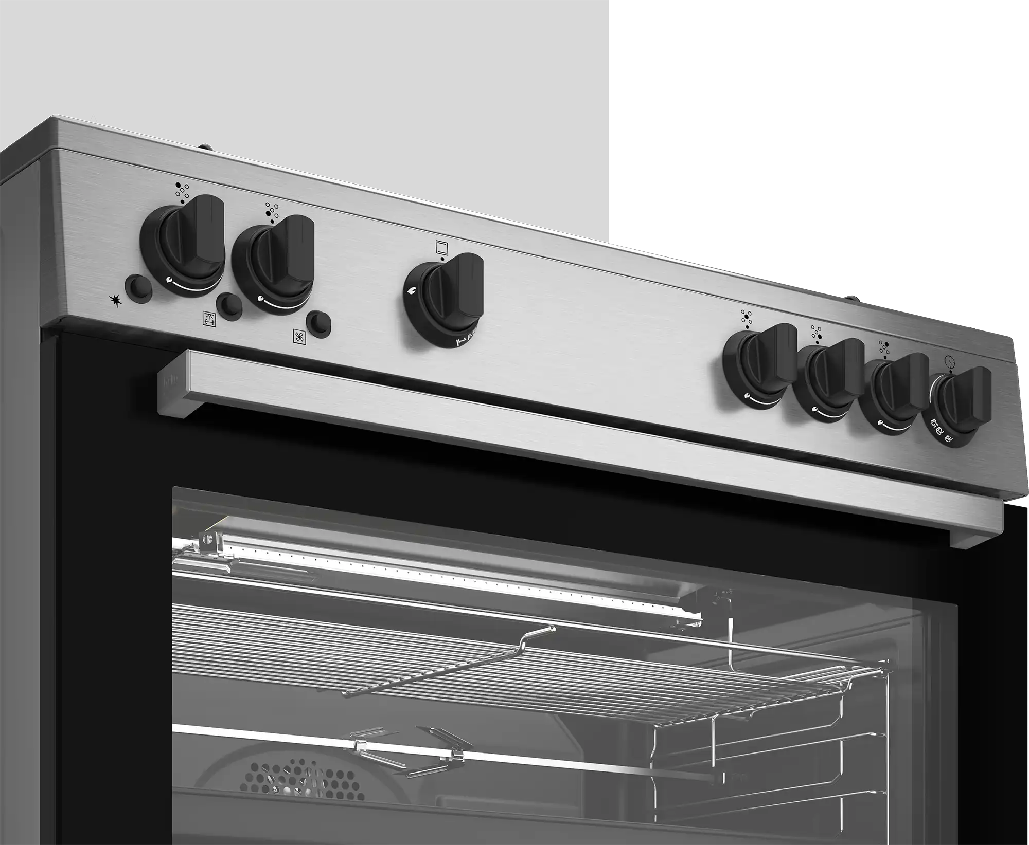 Beko Natural Gas Cooker, 5 Burners, Full Safety, 90 cm, Stainless - GGR 15115 DX NE