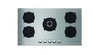 Ecomatic Built-In Hob, 5 Burners, 90 cm, Stainless Steel - S903RC + Built-In Oven, Gas With Grill, 67 Liters, Fan, 60 cm, Stainless / Black - G6414T