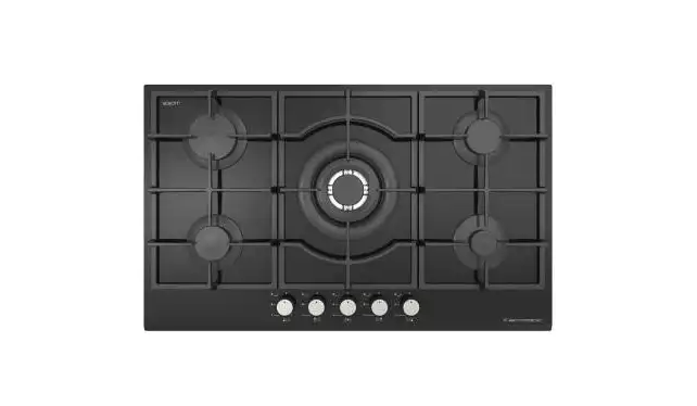 Ecomatic Built-In Hob, 5 Burners, 92 cm, Black Glass - S927QC + Built-In Oven, Gas With Grill, 67 Liters, Fan, 60 cm, Black Glass - G6444GTDX