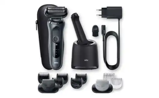 ماكينة حلاقة براون Series 6 SensoFlex للاستعمال الجاف والرطب، اسود / رمادي - 60-N7650cc
