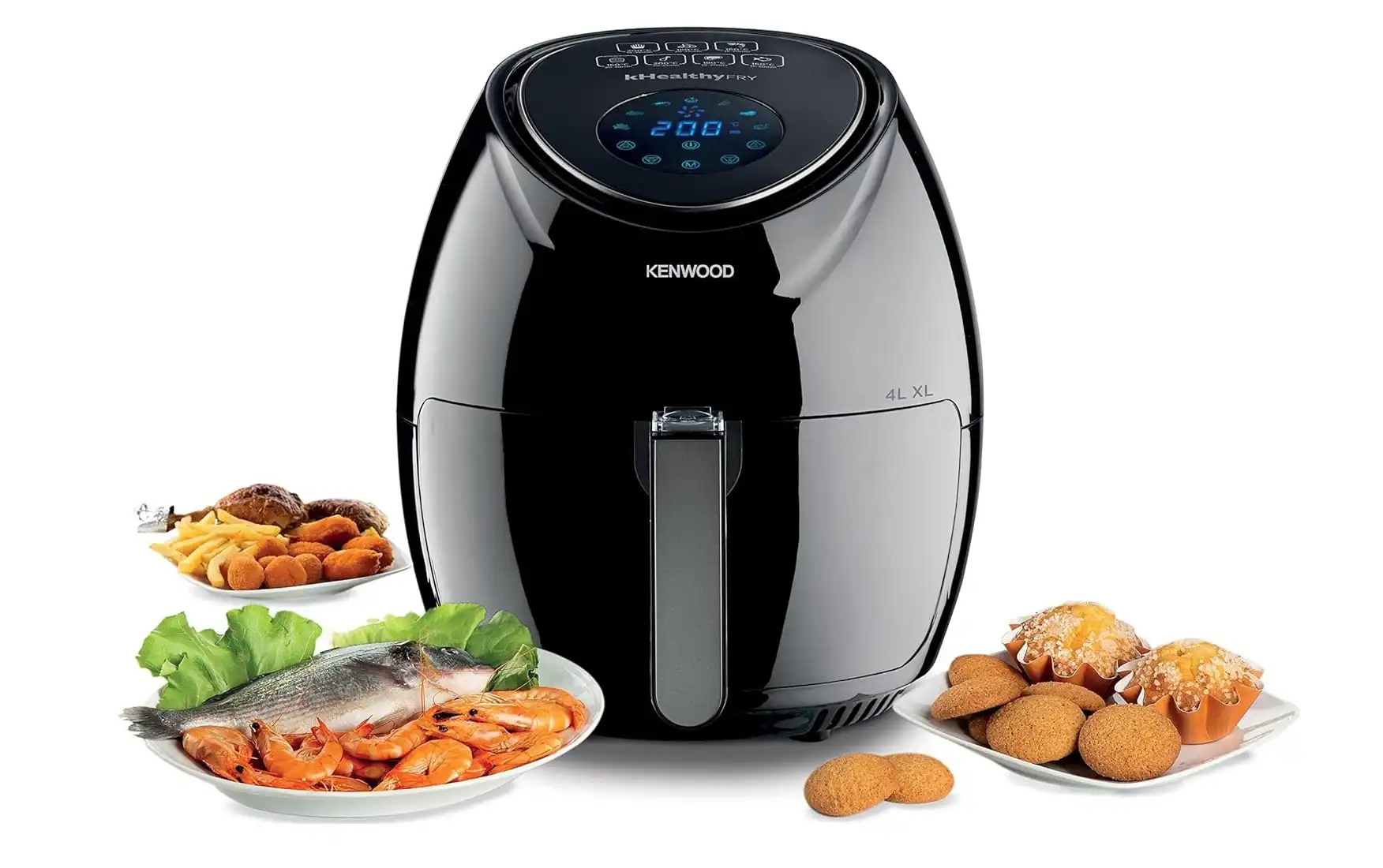 Kenwood Air Fryer, 1500 Watt, 4 Liters, Black - HFP31 - international warranty