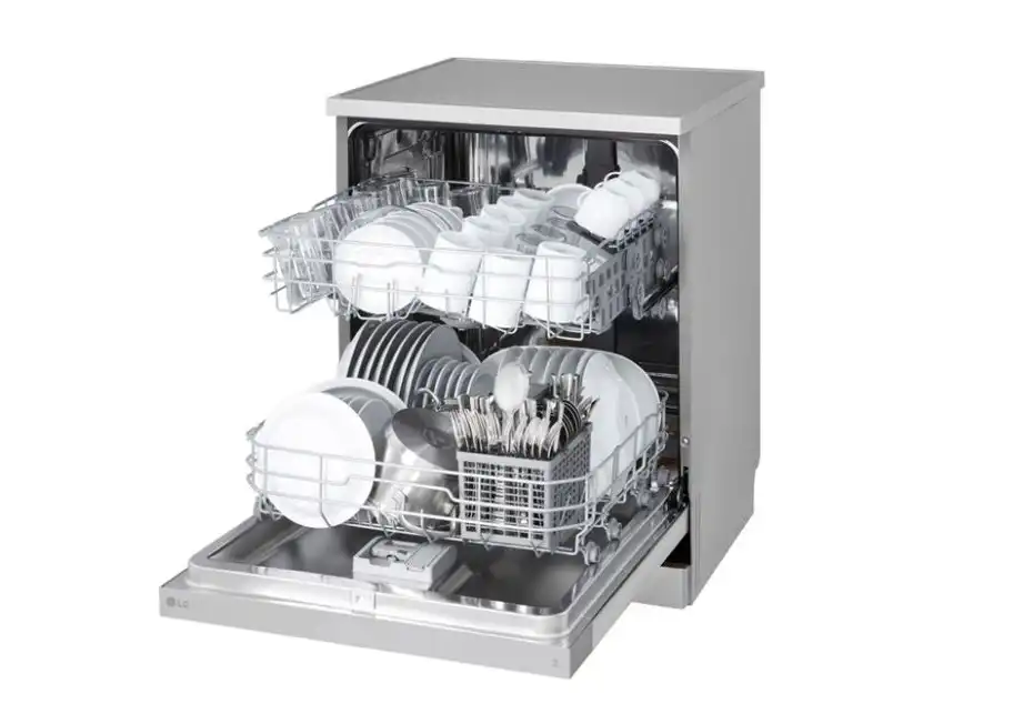 LG Dishwasher, Smart ThinQ™, Inverter Direct Drive, 14 Place Settings, 60 cm, Platinum Silver, International Warranty - DFC612FV