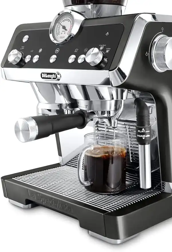 Delonghi Espresso Coffee Maker, 1450 Watt, Black - EC9335-BK international warranty
