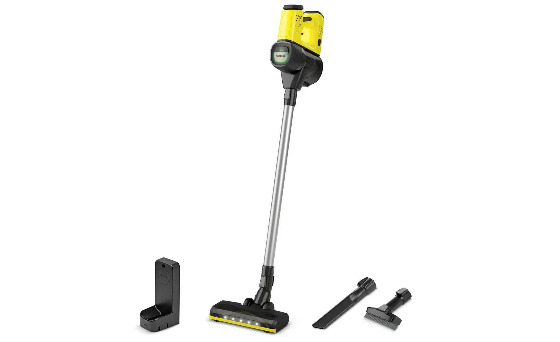 Karcher Cordless Battery Operated Vacuum Cleaner and Battery Operated Glass Cleaner and Mirrors, Yellow / Black - VC 4 Cordless my Home