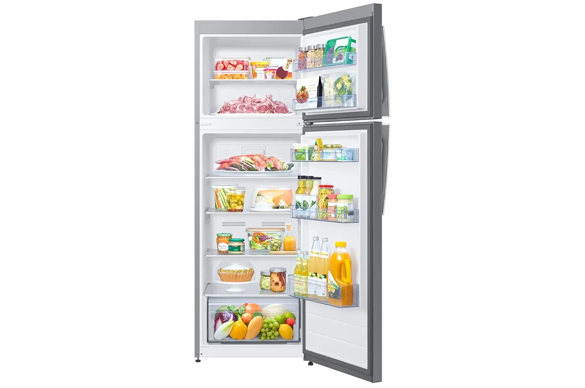 Samsung Refrigerator, No frost, 305 liters, Digital screen, Stainless - RT30A3300SA/MR