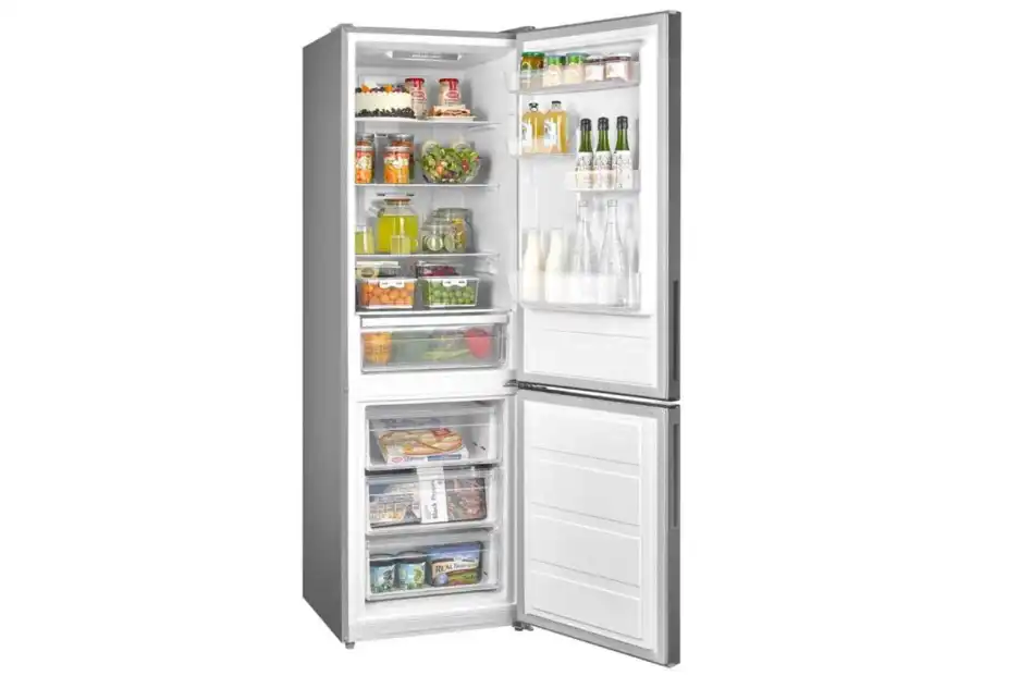 Midea Combi Refrigerator, No Frost, 310 Liters, 2 Doors, Digital, Silver - MDRB424FGN46