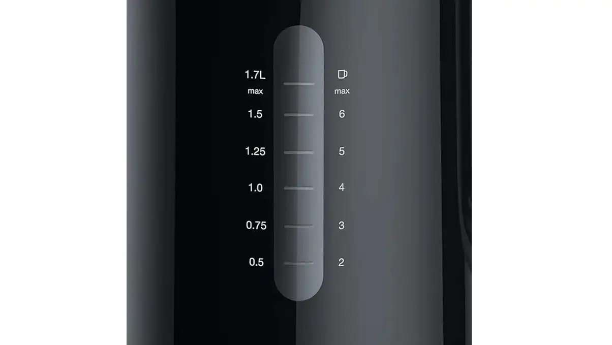 Braun Electric Water Kettle, 1.7 Liters, 2200 Watt, Black - WK1100BK