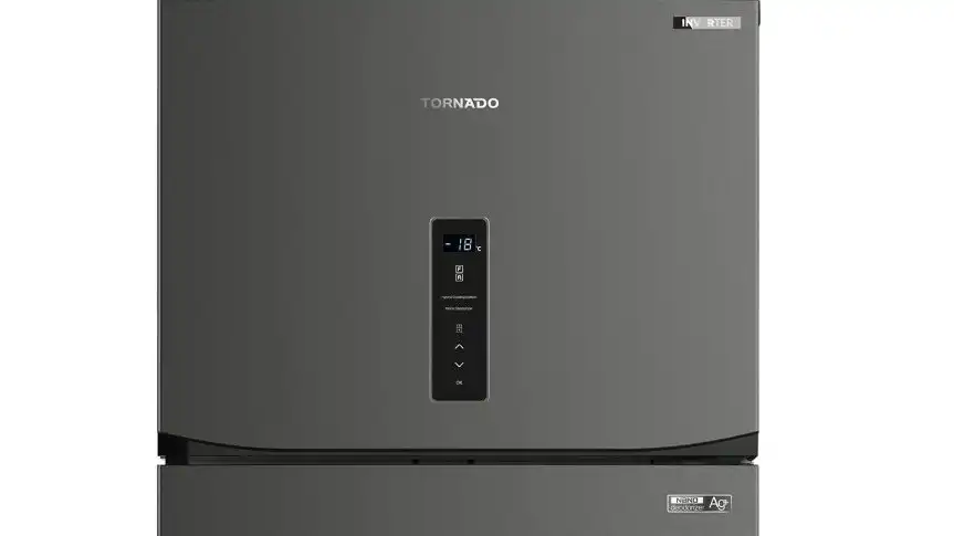 ثلاجة تورنيدو انفرتر، ديجيتال، نوفروست، 450 لتر، استانلس غامق - RF-580ATV-DST