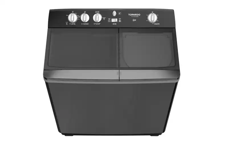 TORNADO Washing Machine Half Auto, 7 Kg, Black - TVH-HM07T(BK)