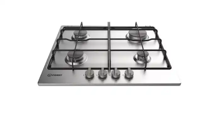 Built-in Indesit Built-in Gas Oven with Electric Grill, 70 liters, stainless steel - IGW324IX + Built-in Gas hob, 4 burners, stainless steel - THP 642 IX/I + kitchen hood,  230 m3/hour, 60 cm