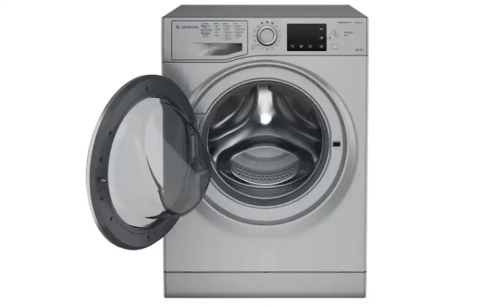 غسالة ملابس اريستون، 9 كيلو، 1400 لفة، بمجفف 6 كيلو انفرتر، فضي - NDB 96 SS EX
