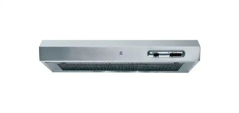 Bundle of Indesit Built-In Visor Hood Without Chimney, 90 cm, Silver - ISLK 96 LS X + Built-in Indesit Built-in Gas Hob, 5 Burners, Full Safety, Cast Iron Pan Supports, 90 cm, Stainless Steel