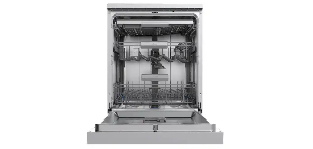 Midea Wi-Fi Digital Dishwasher, 14 Place Settings, 9 Programs, Stainless Steel - MDWEF1433D(SS)-WI-EG