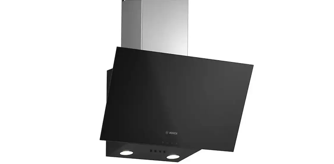 Bundel of Bosch Serie 6 Gas hob, 60 cm, Black - PCP6A6B90 + Bosch Series 2 Built-in Wall-Mounted Cooker Hood, 360 m³/h, 60 cm, Silver / Black -  DWK63PJ61T