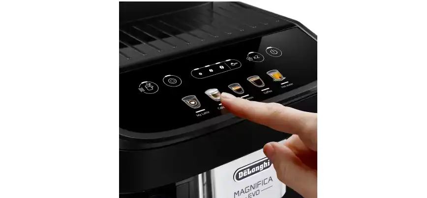 De'Longhi Magnifica Evo Coffee and Espresso Machine, 15 Bar, 1.8 Liter, Touch Screen Control, Black - ECAM290.61.B (Raya Warranty)