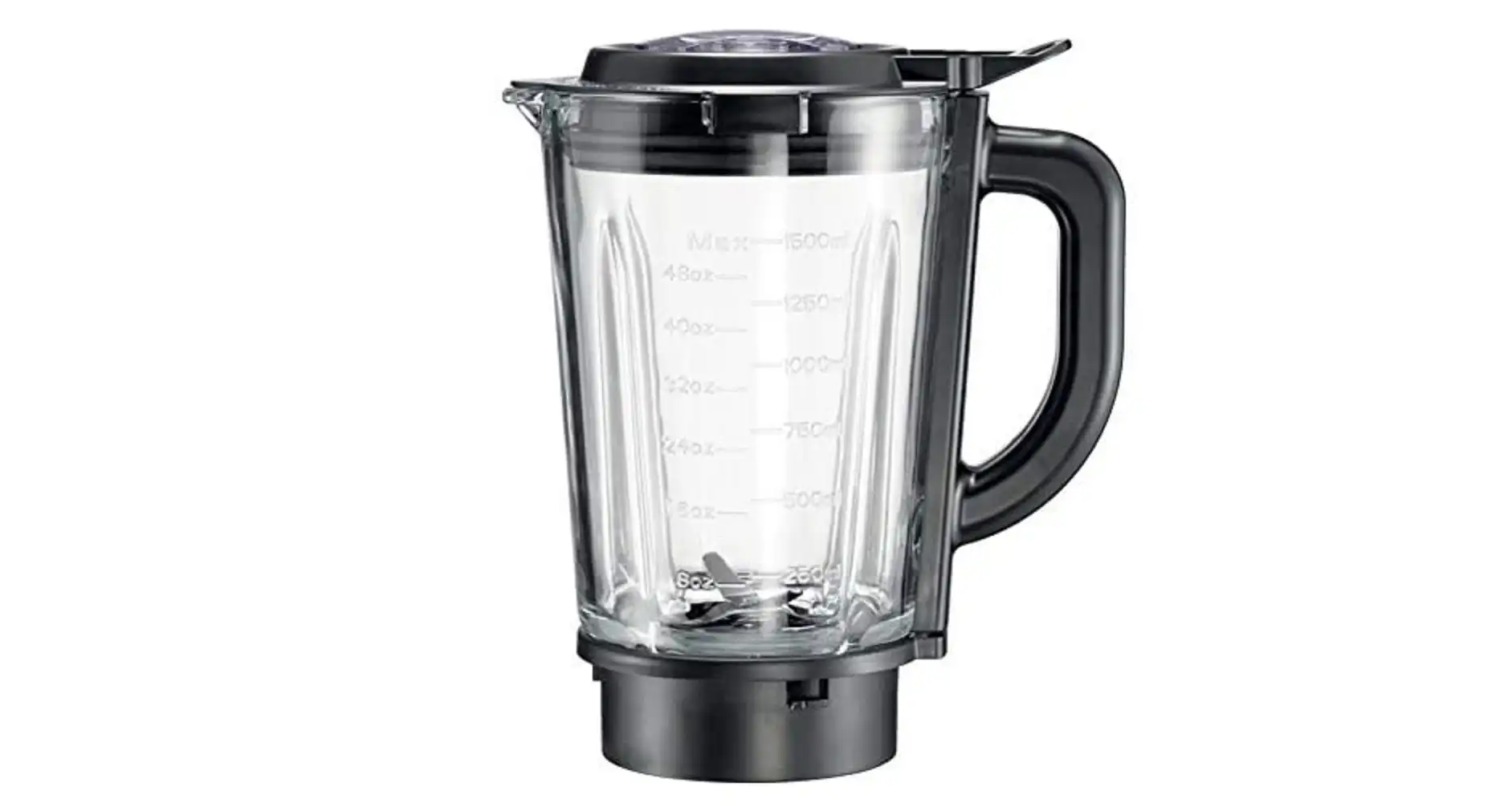 Kenwood Glass Blender, 1000W, Smoothie With 2 Multi Mill, 2 Liter, Ice Crush Function, Black - BLM45.720SS
