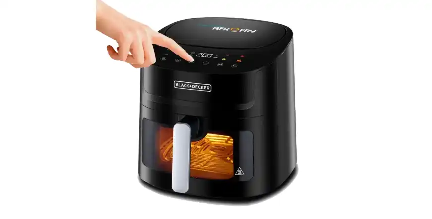 Black & Decker 8x1 Air Fryer, 1800 Watts, 7.2 Liters, Digital Touch Screen, Black - AF7210