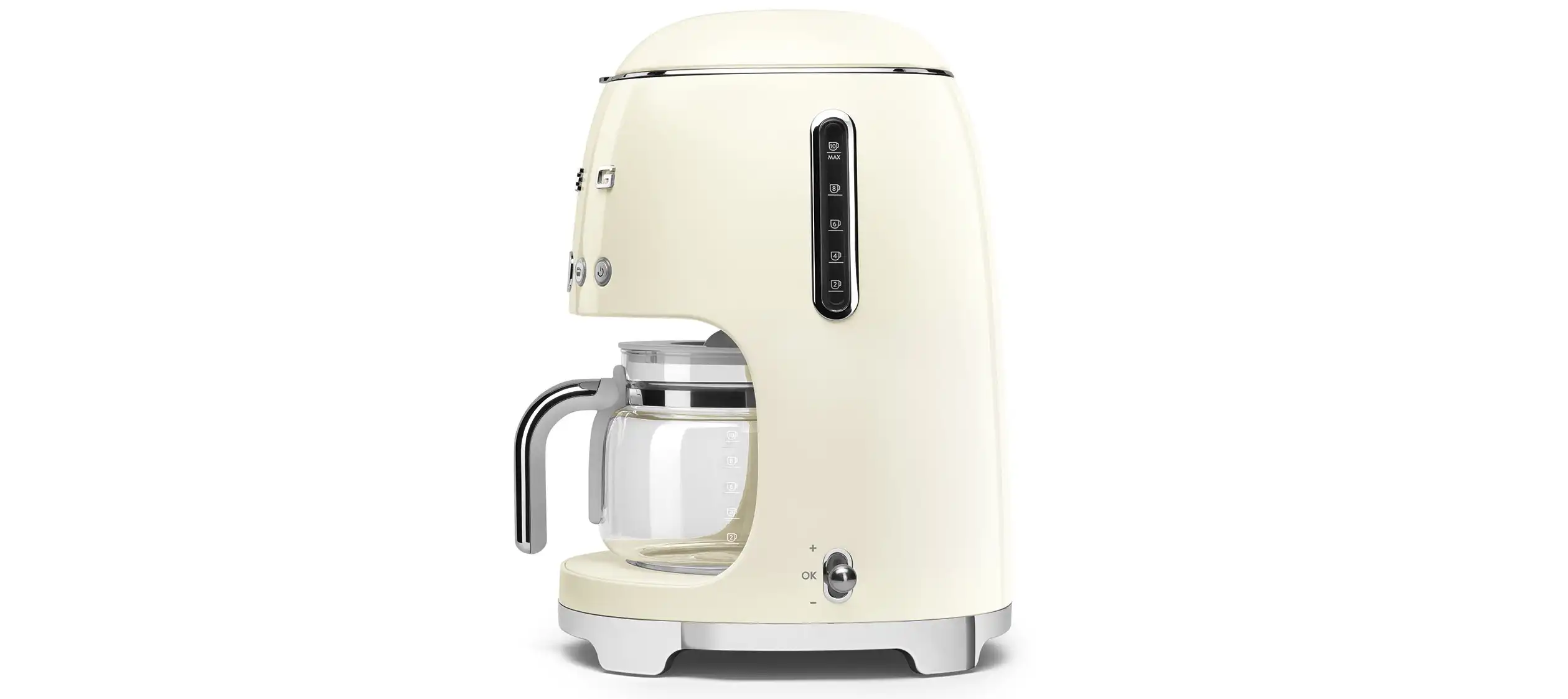 smeg 50's Style Filter Coffee Machine, 1050 W, Cream - DCF02CREU
