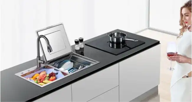 Hans Built-in Dishwasher, 6 Place and Bowl Sink Stainless, 90 cm - HA-2