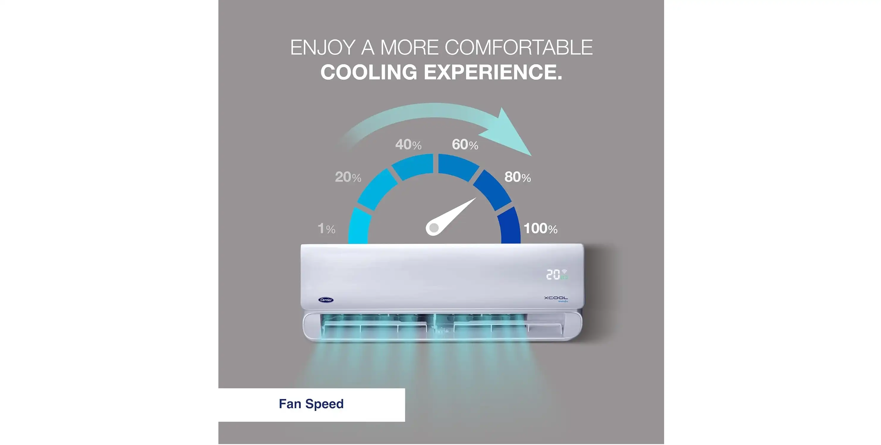 Carrier XCOOL Inverter 2.25 HP, Cool Only, White - 53KHEFT18DN8 708F