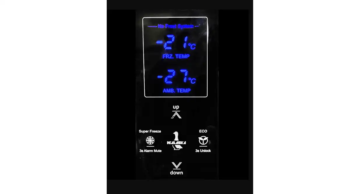 Alaska Upright Freezer, No Frost, 5 Drawers, Digital, Black -  UP180NF Digital Black