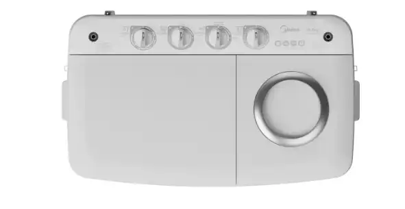 Midea Half-Automatic Top Loading Washing Machine, 12 kg, 2 Tubs, White, MTE02W120/W (with Miraco Warranty)