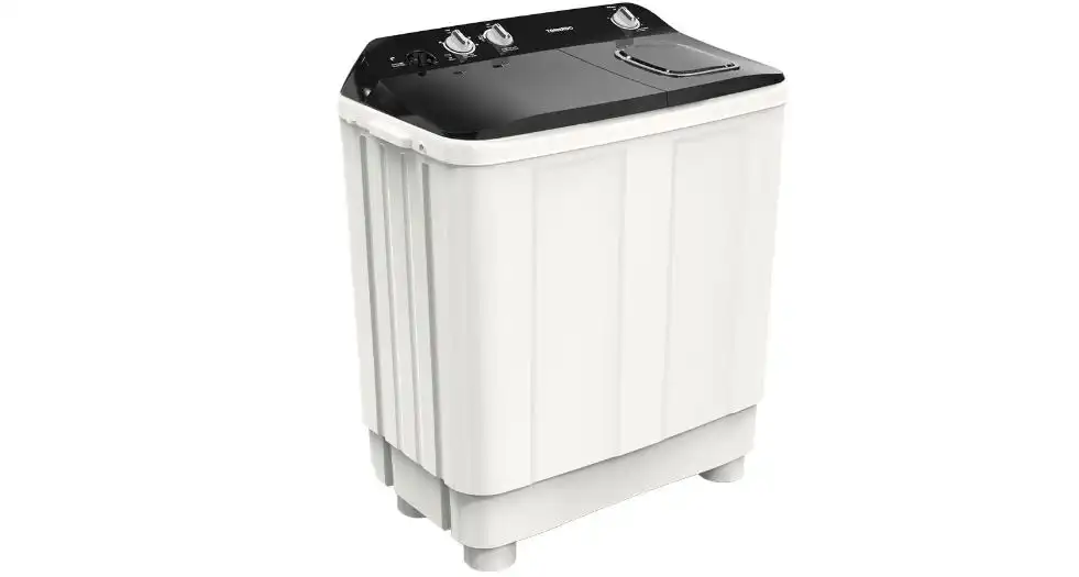TORNADO Washing Machine Half Auto, 10 Kg, Pump, White / Black - TMH-HS10CP(WK)