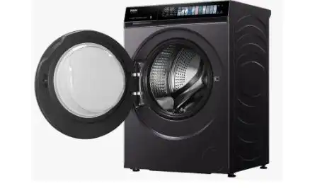 غسالة هاير فول اوتوماتيك، تحميل امامي، 10 كيلو، Wi-Fi، سيلفر داكن - HW100-B14367S8U1