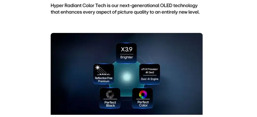 تلفزيون إل جي OLED AI G6 سمارت، 77 بوصة، مدعوم بجهاز التحكم AI Magic remot، بريسيفر داخلي - OLED77G66LW