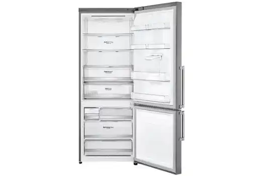 LG Refrigerator, No Frost, 446 L, Bottom Freezer with Ice Maker Water Dispenser, Silver - GC-F689BLCM