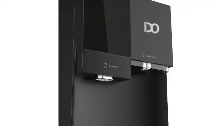 مبرد مياه iDO مع صانع ثلج، تحميل سفلي، 2 حنافية، أسود - WDIM501-BK