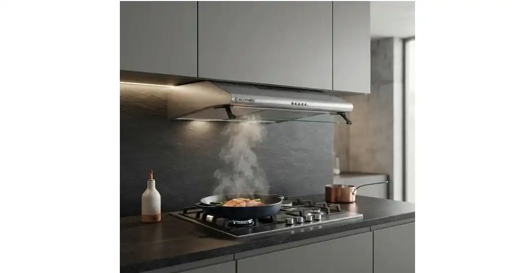 Ecomatic Classic extractor fan, 650 m³/h, 2 motors, 80 cm, stainless steel - H86NCF