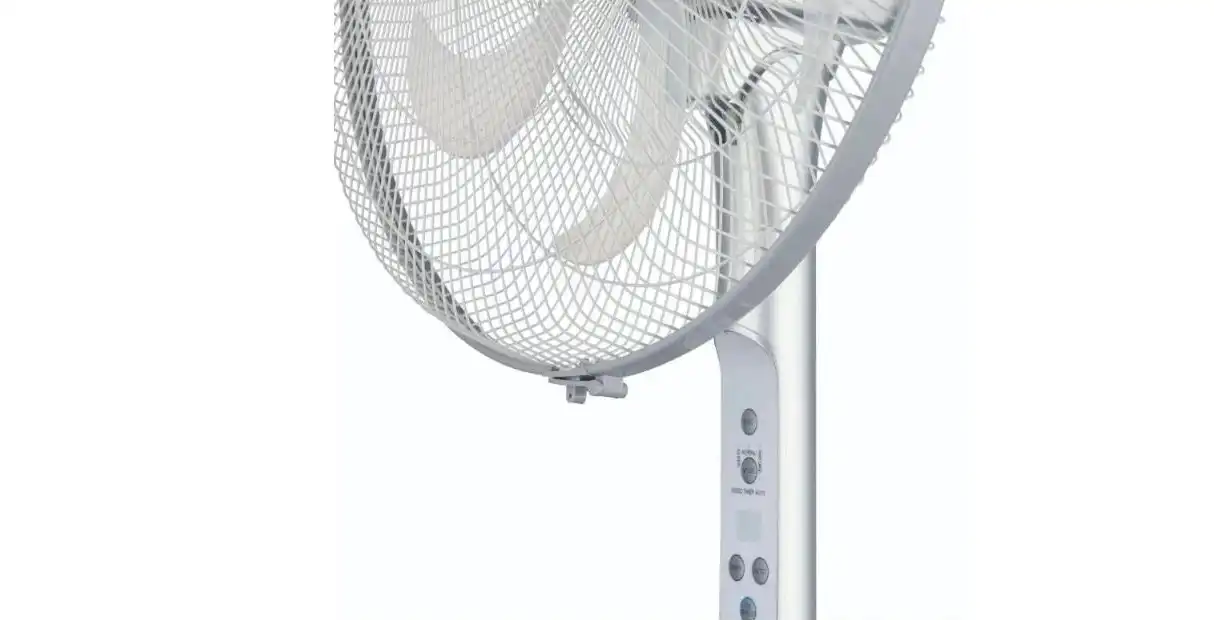 Penguin Breeze Pro Stand Fan, 18 Inch, 6-Blade, Digital with Remote, Stainless Steel - PF 006