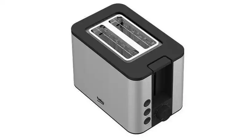 Beko Toaster, 950W Power, 2 Stainless Steel Slices, Silver - TAM 7321
