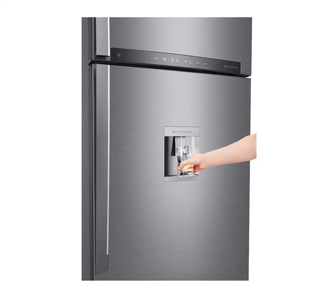 LG Refrigerator No Frost, 509 Liter, with Inverter Motor, Silver - GN-F722HLHL