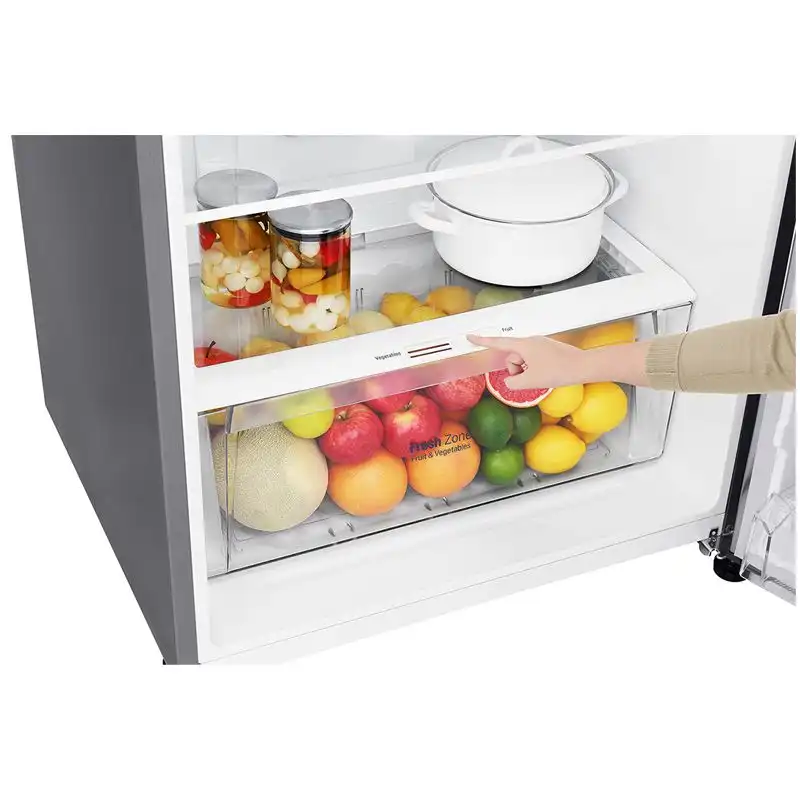 LG Refrigerator, Inverter Linear, 438 Liter, Stainless - GC-B602HLCL