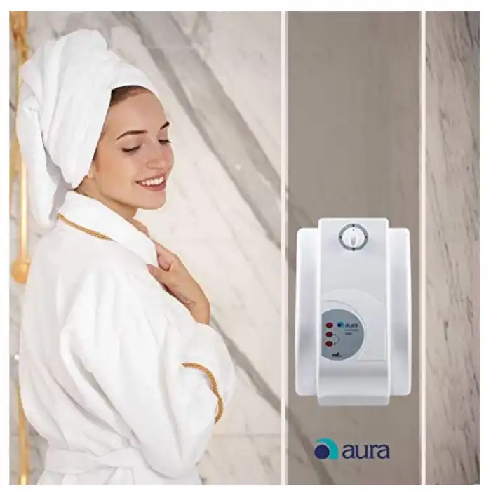 سخان مياه الفوري الكهربائي من اورا، 9 كيلو، أبيض - AURA 105 MC