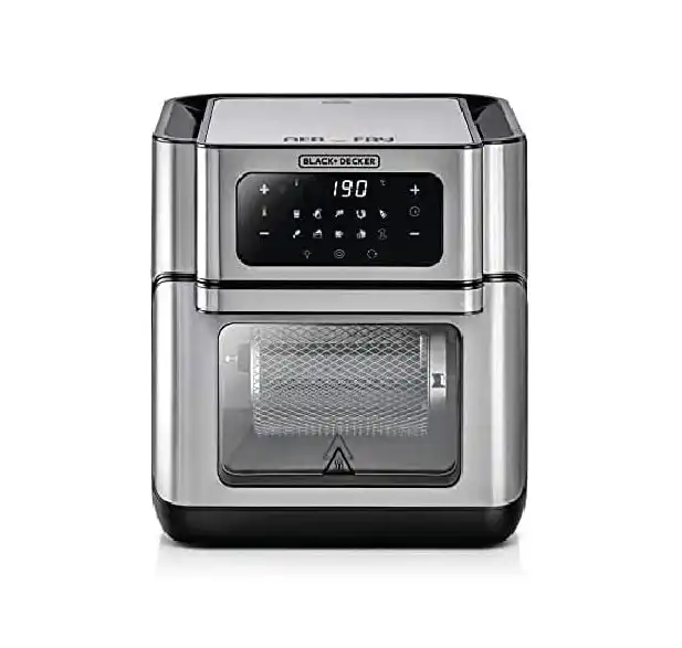 Black & Decker Air Fryer 1500 Watt, 12 liter ovean, Black - Aof100-B5 ( International Warranty )