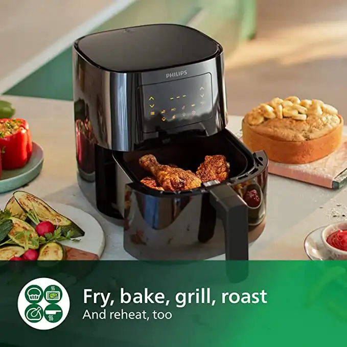 Philips Air Fryer 1400 Watts, 4.1 liter, Black - HD9252