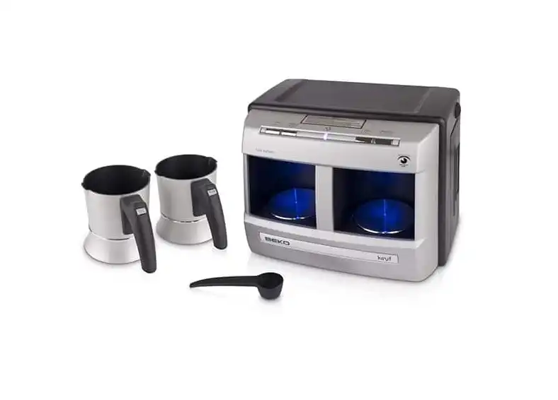 Beko Turkish Coffee Machine with Double Pot, Silver - BKK2113
