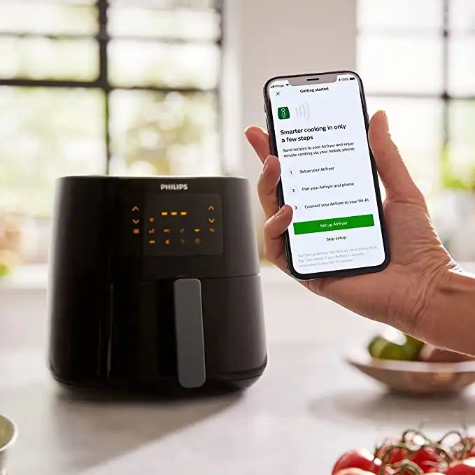 Philips Airfryer Essential XL Connected Digital Air Fryer, 6.2 Liter - Black - HD9280-91