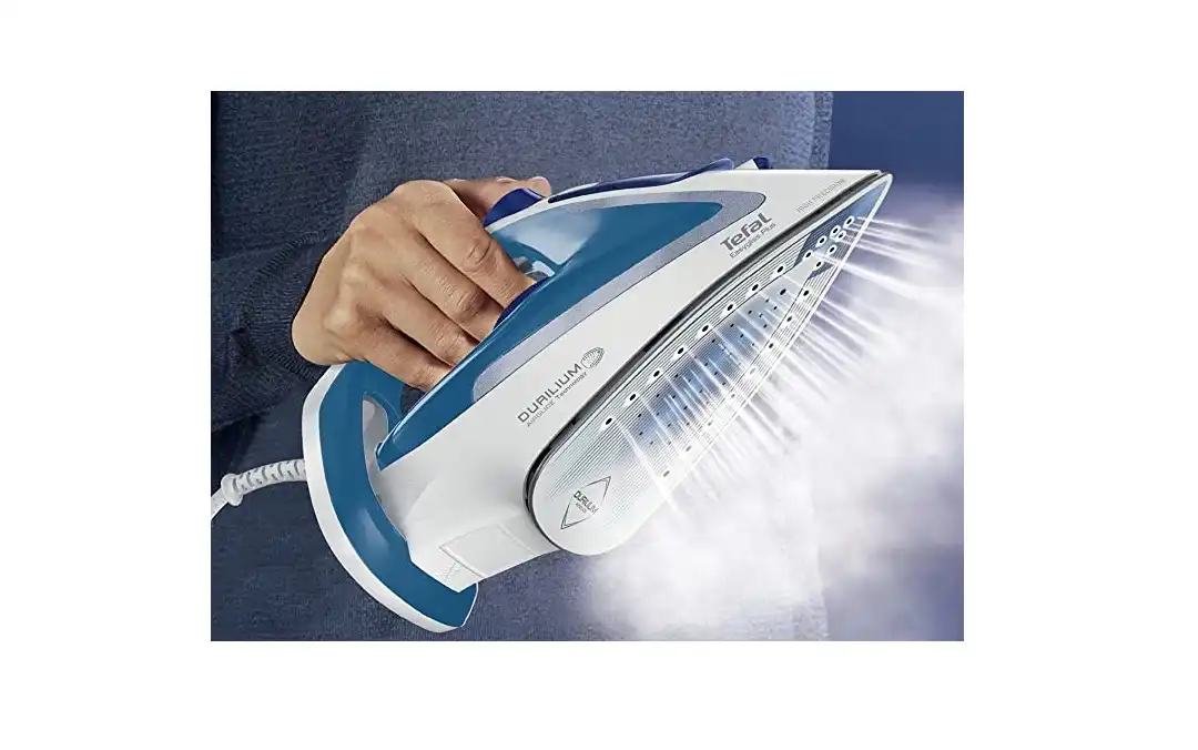 Tefal Easygliss Plus Steam Iron, 2700 Watt, Aqua Blue / White - FV5751E2