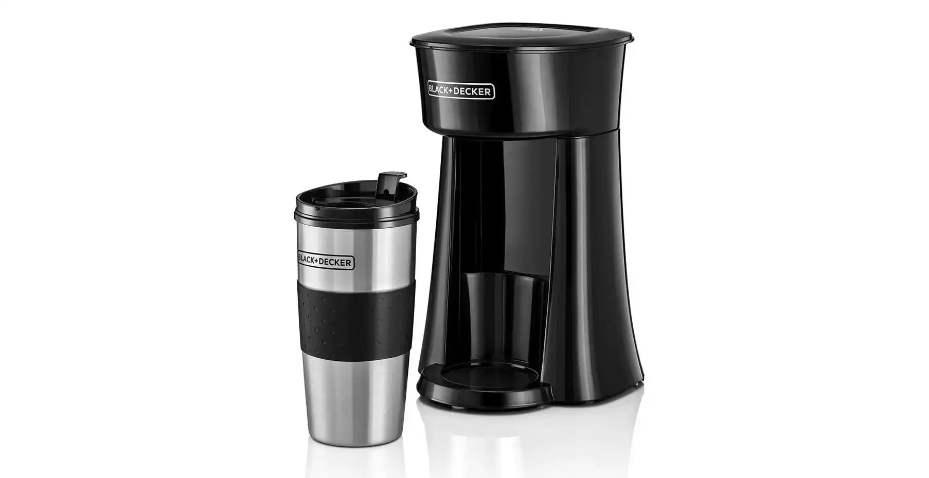Black+Decker Coffee Machine + Travel Mug, 650 W, Black - DCT10-B5