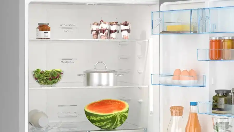 ثلاجة سيريس 6 بوش، فريزر في الأسفل، نوفروست، 526 لتر، ستانلس ستيل - KGN76CI3E8
