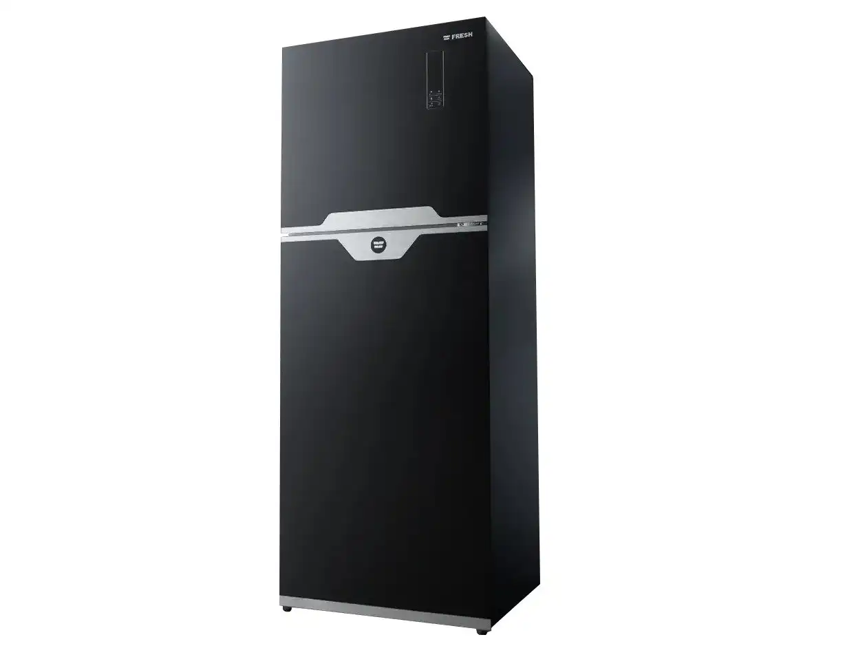 Fresh Modena Refrigerator, No Frost, 471 Liters, 2 Doors, Touch Digital Screen, Glass Black - FNT-MR580YGMOD