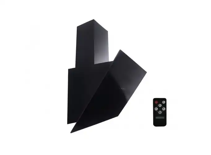 purity Decorative Hood, 3 Speeds, Remote control, 90 cm, Black - FLOW BL