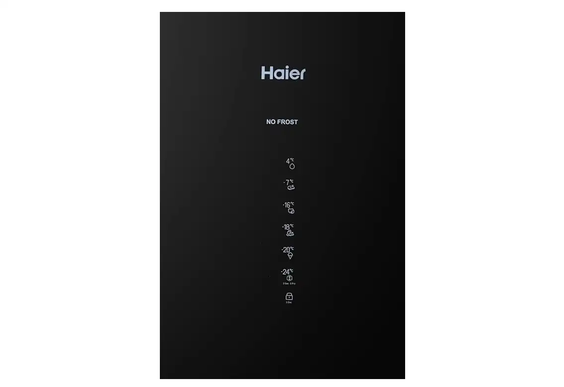فريزر رأسي هاير 6 درج، نوفروست، شاشة ديجيتال، أسود - HF-290GB