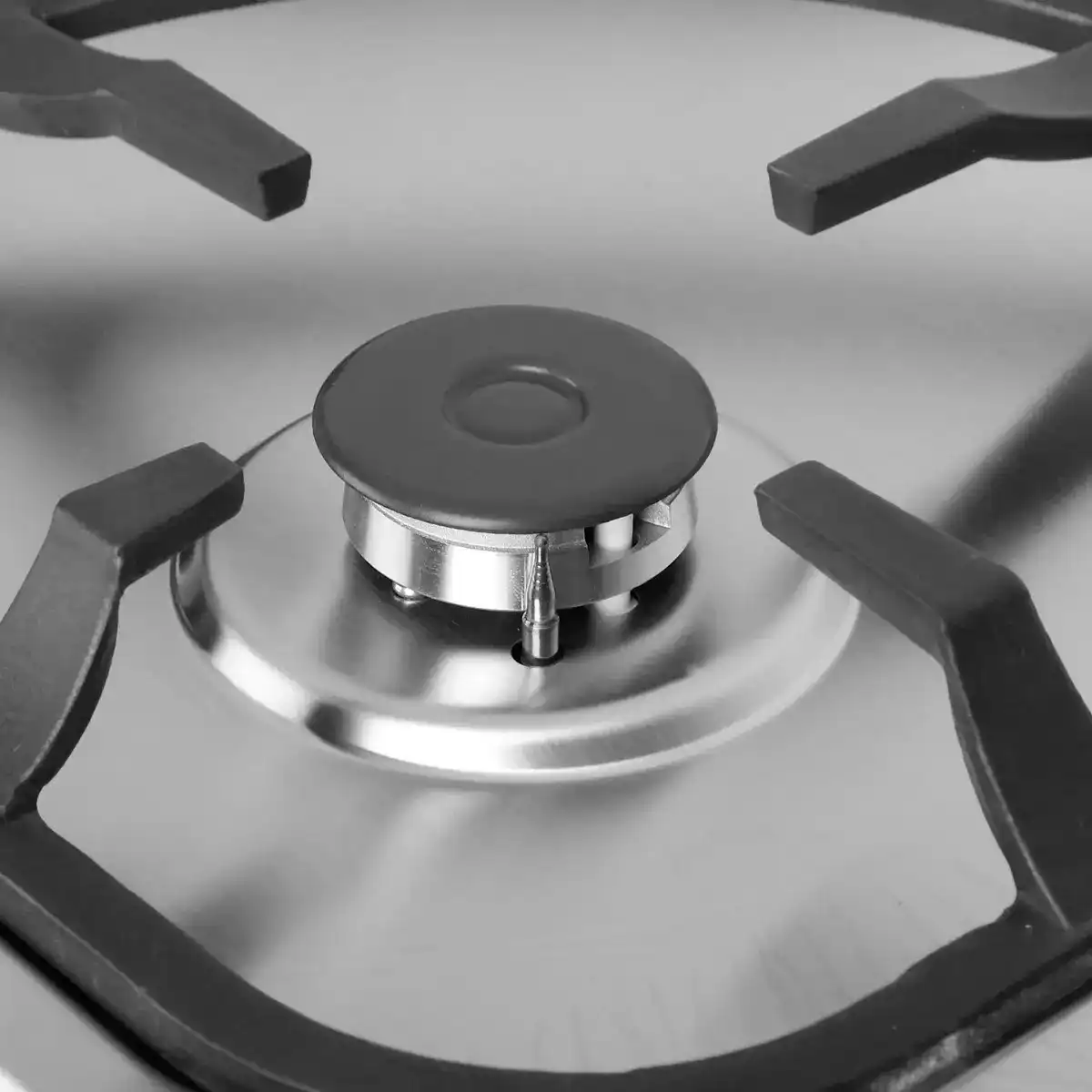 turboline built in hob 4 burner, cast iron full safety, 60 cm, Stainless steel - TL6050KIX